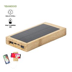Power bank solar 10 000 mAh em bambu FSC com wireless Diuk – foto 3