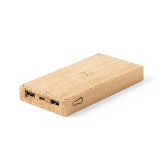 Power bank solar 10 000 mAh em bambu FSC com wireless Diuk – foto 4