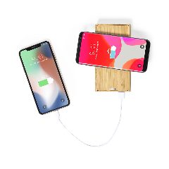 Power bank solar 10 000 mAh em bambu FSC com wireless Diuk – foto 5