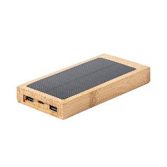 Power bank solar 10 000 mAh em bambu FSC com wireless Diuk