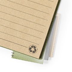 Caderno de argolas A5 em cartão reciclado kraft Idina – foto 5