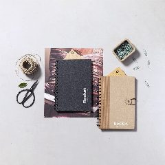 Caderno de argolas A5 em cartão reciclado kraft Idina – foto 6