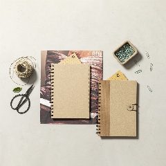 Caderno de argolas A5 em cartão reciclado kraft Idina – foto 7