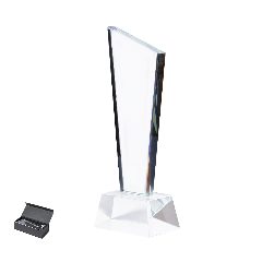 Troféu em vidro espesso com estojo Lanton