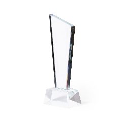 Troféu em vidro espesso com estojo Lanton – foto 3