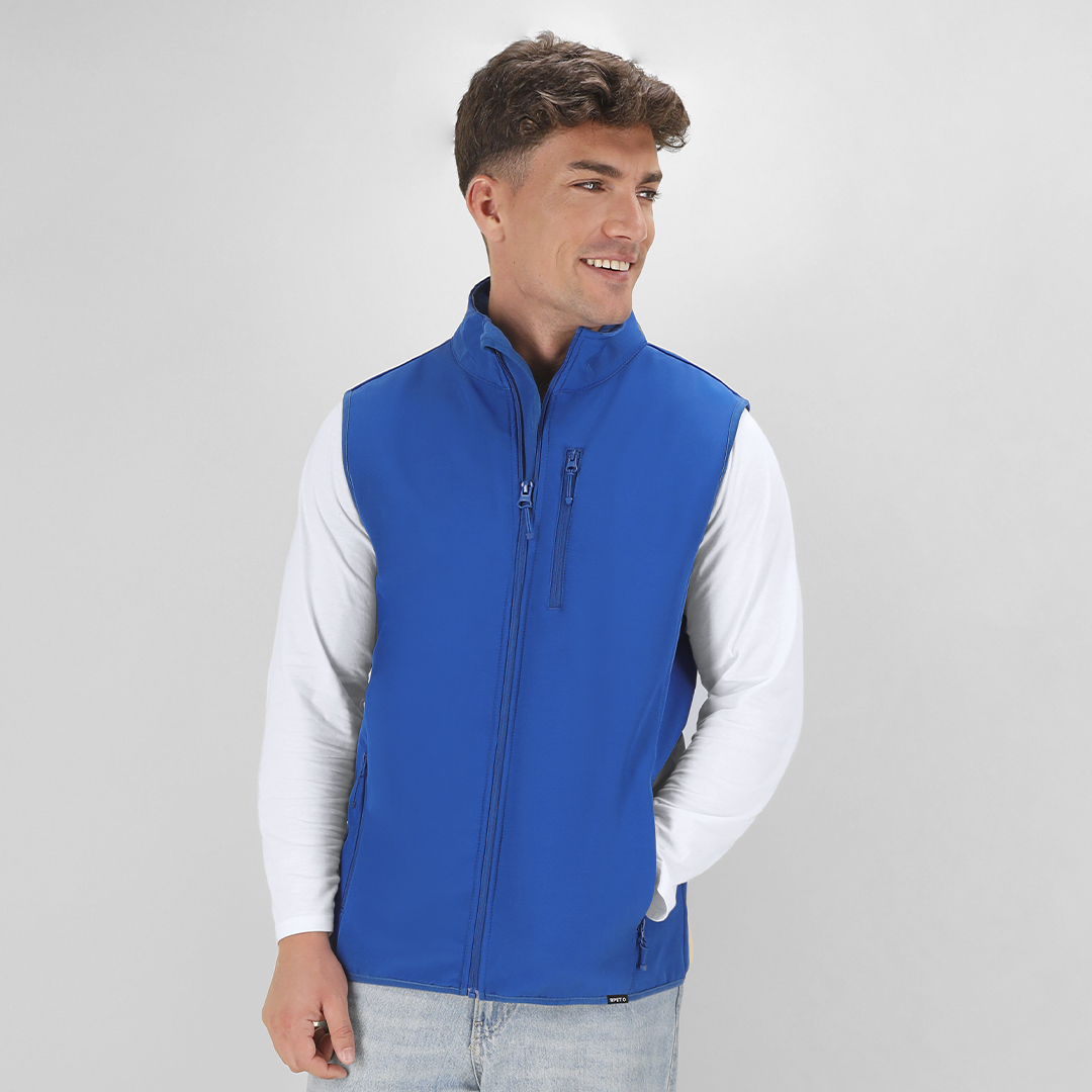 Colete softshell em RPET com microfleece Jandro