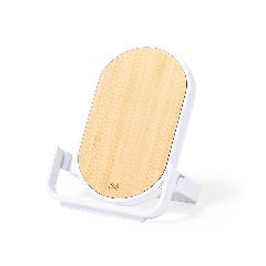Carregador wireless 10W com suporte em bambu e palha de trigo Buisson – foto 3