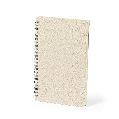 Caderno de argolas em palha de trigo Roshan