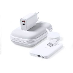 Conjunto power bank sem fios e carregador Cody