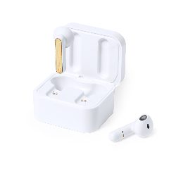 Auriculares Bluetooth com carregador wireless 10W em bambu Billins – foto 2
