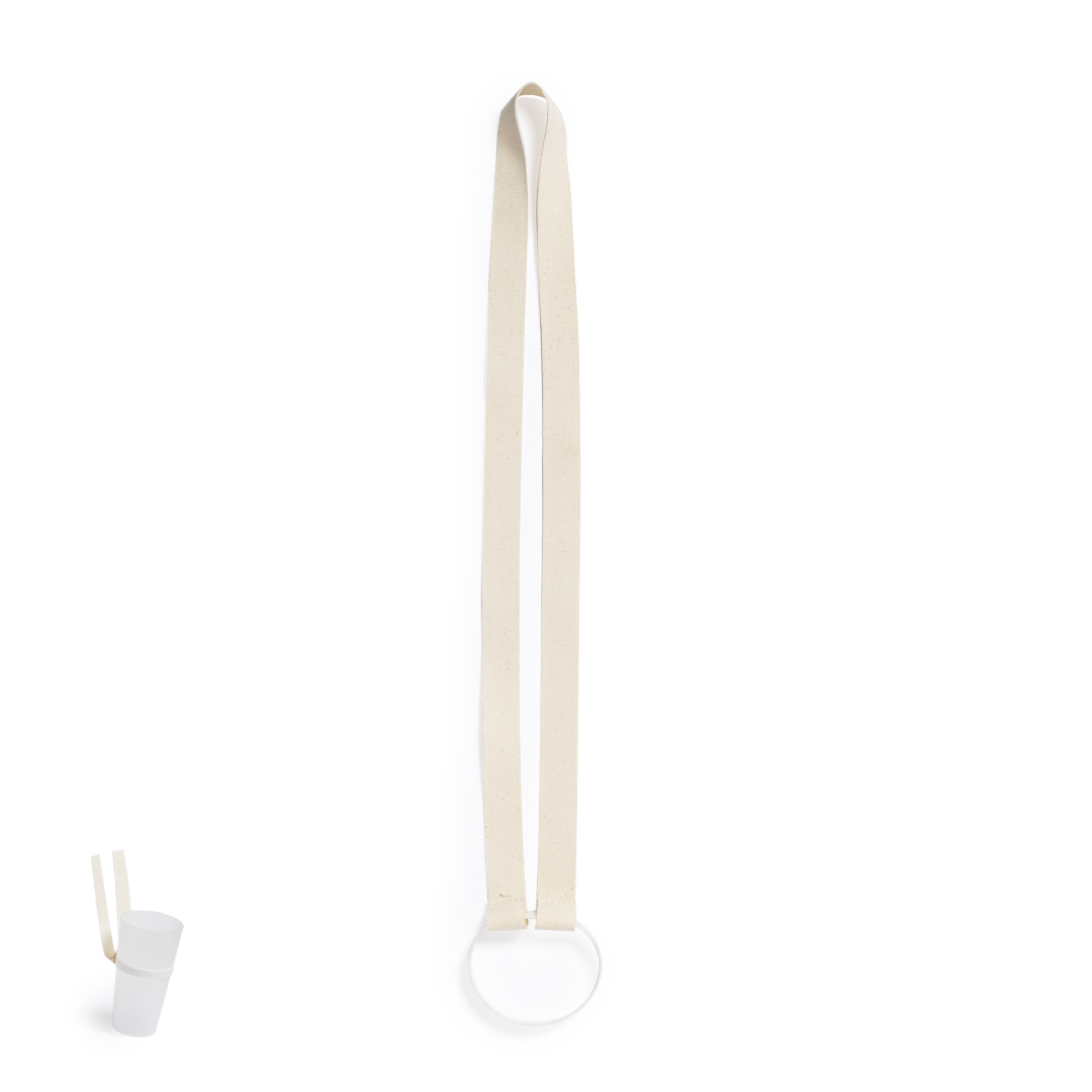 Lanyard porta-copos em algodão e silicone Felin