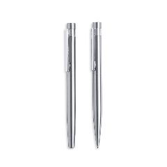 Conjunto de esferográfica e roller em aço inox reciclado Kaylax – foto 2