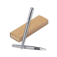 Conjunto de esferográfica e roller em aço inox reciclado Kaylax