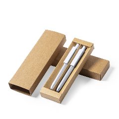 Conjunto de esferográfica e roller em alumínio reciclado Harzur