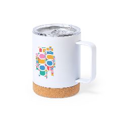 Caneca térmica 330 mL para sublimação com base em cortiça Wifly – foto 2