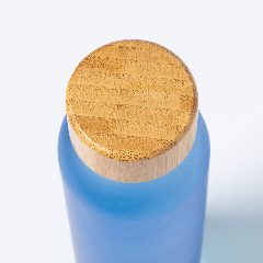 Garrafa de vidro 500 mL com tampa em bambu Eskay – foto 3