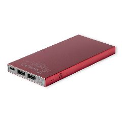 Power bank 4000 mAh em alumínio reciclado com 2 saídas USB Ginval – foto 2