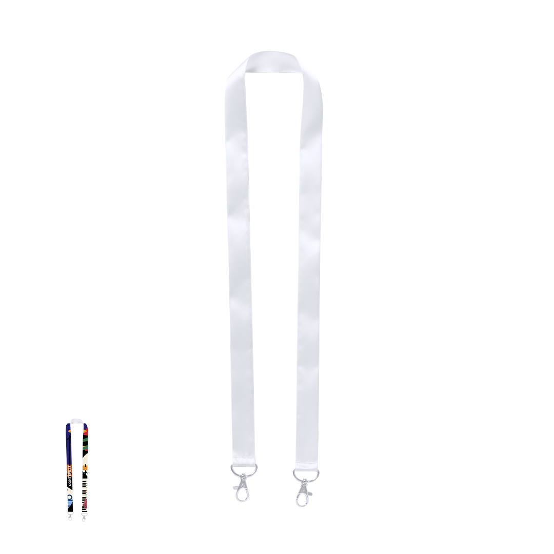 Lanyard para sublimação com 2 mosquetões Lerop