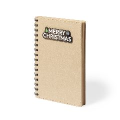 Caderno de argolas de Natal em cartão reciclado Noylax