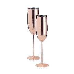 Conjunto de copos acobreados em aço inox Gagax