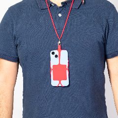 Lanyard porta-telemóvel em poliéster e silicone Sebly – foto 4