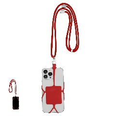 Lanyard porta-telemóvel em poliéster e silicone Sebly