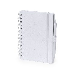 Conjunto de caderno A5 e caneta em ABS reciclado Ciara