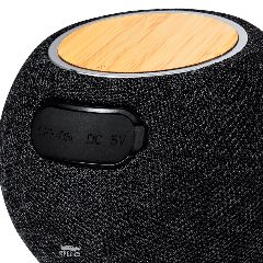 Coluna Bluetooth com carregador wireless 15W em bambu Cedric – foto 3