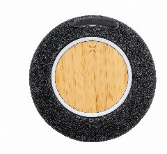Coluna Bluetooth com carregador wireless 15W em bambu Cedric – foto 7