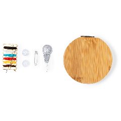 Kit de costura em estojo de bambu com espelho Atriax – foto 3