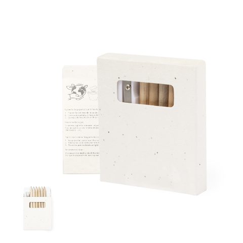 Conjunto de 6 lápis com caixa plantável Elaris
