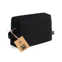Necessaire em algodão preto Fairtrade Hinu – foto 2