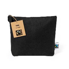 Necessaire em algodão preto Fairtrade Yink – foto 3