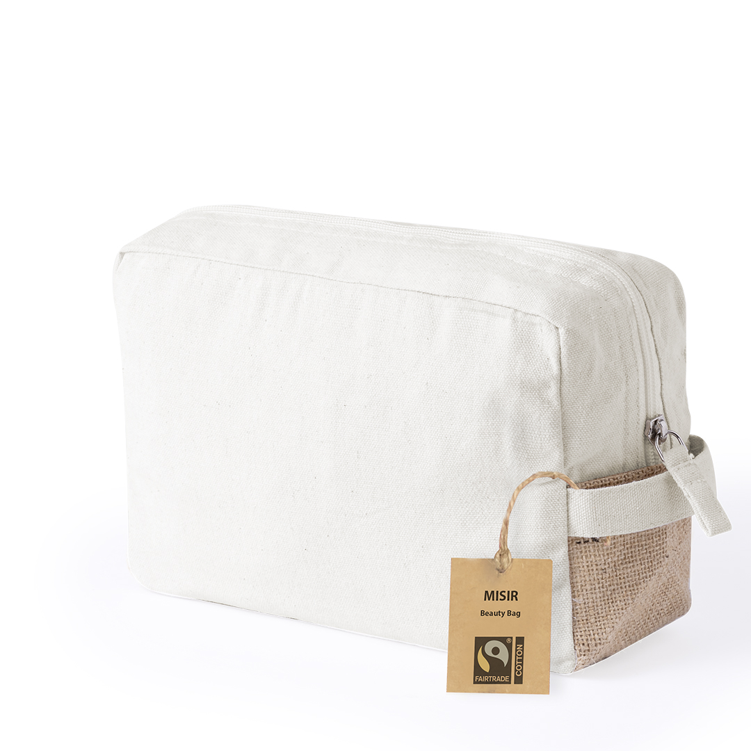 Necessaire em algodão Fairtrade com base em juta Misir