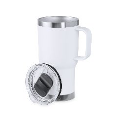 Caneca térmica 600 mL em inox reciclado com pega Paster – foto 6