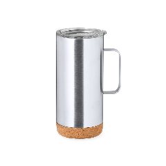 Caneca térmica 450 mL em inox reciclado com base em cortiça Frilan – foto 4