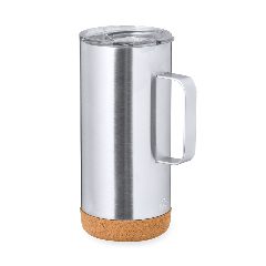 Caneca térmica 450 mL em inox reciclado com base em cortiça Frilan – foto 7