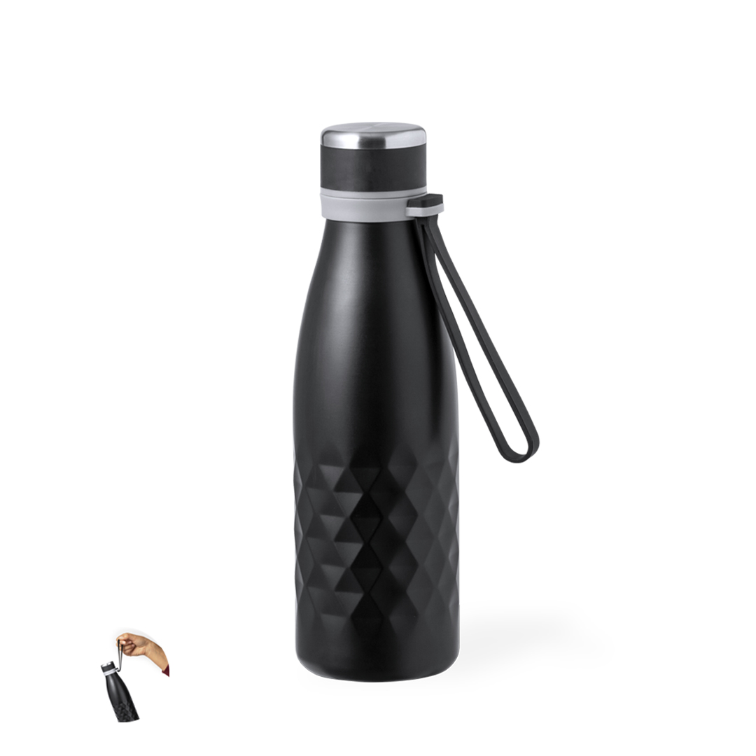 Garrafa térmica 550 mL com pega em silicone Hexor