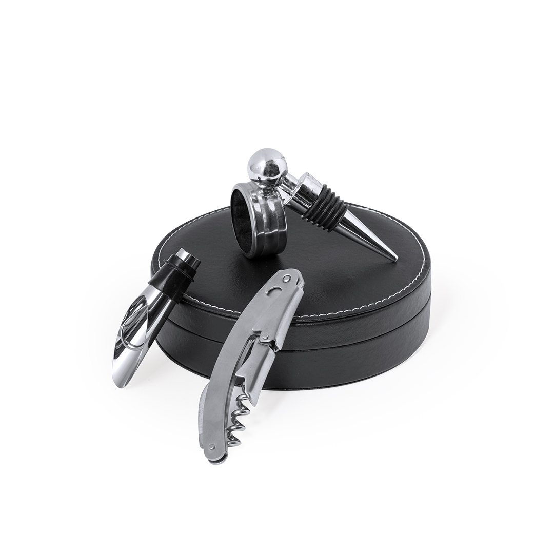 Conjunto de vinho circular em PU Albion