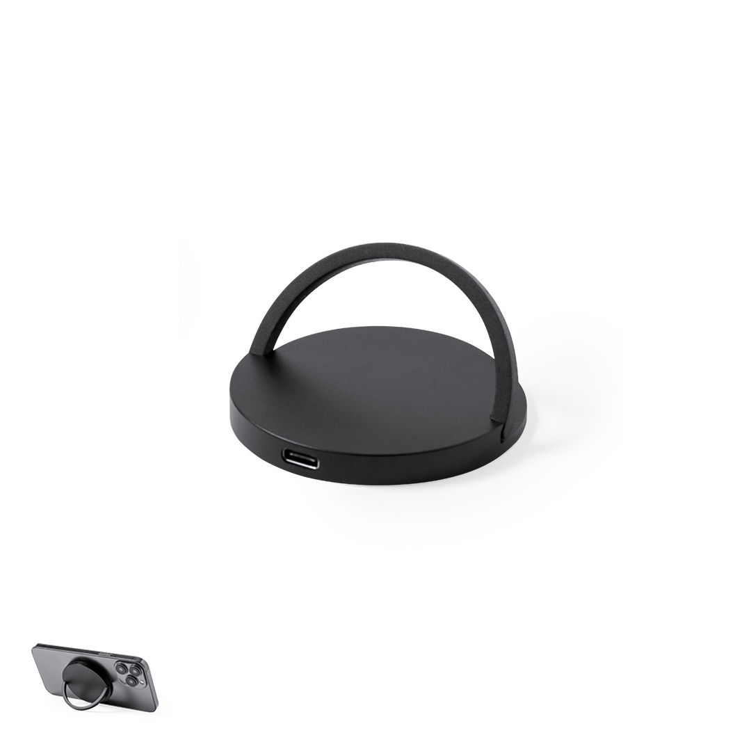 Carregador magnético wireless 15W em alumínio com suporte Bellmer