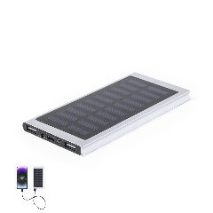 Power bank solar 8000 mAh em alumínio Bernant