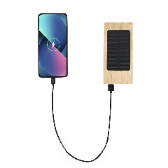 Power bank solar 4000 mAh em bambu Molden – foto 4