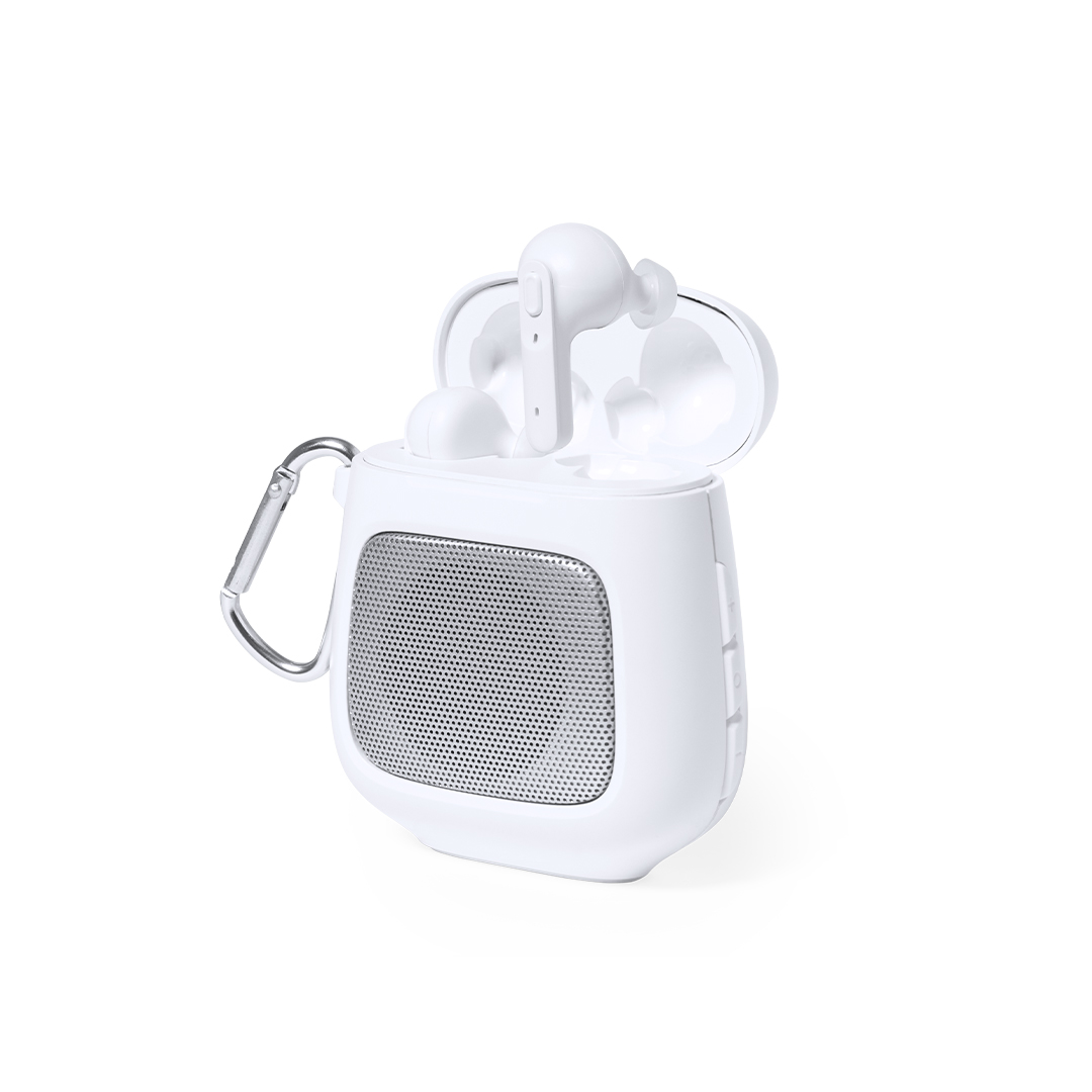 Coluna Bluetooth 3W com auriculares Boxy