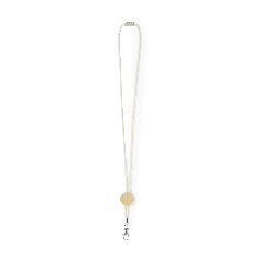 Lanyard em algodão com peça de bambu Gibons