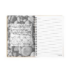 Caderno de argolas em papel de pedra 70 folhas Kenta – foto 3