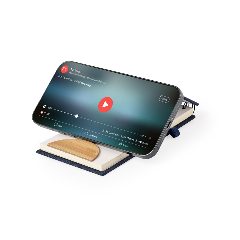 Caderno de argolas em RPET com suporte para telemóvel Alyxa – foto 3