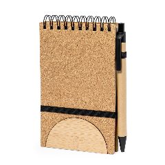 Caderno de argolas em cortiça com suporte para telemóvel Marinix – foto 2