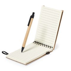 Caderno de argolas em cortiça com suporte para telemóvel Marinix – foto 5