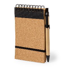 Conjunto de caderno em cortiça e esferográfica reciclada Teyaki – foto 3