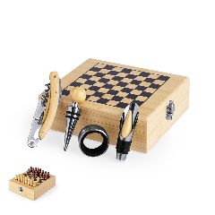 Conjunto de vinho em forma de xadrez Paluk